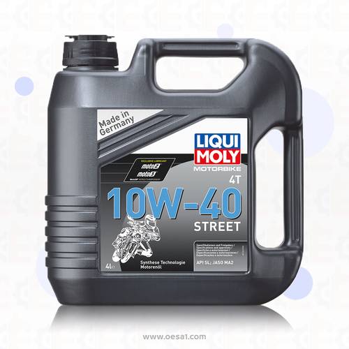  زيت ليكوي مولي محرك دراجات  10W40 STREET MOTORBIKE 4T SYNTHESE MOTOR OIL 4L اربعه لتر 