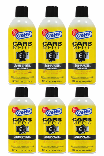 6 عبوات منظف الكربريتر GUNK Carb Medic – 354 مل