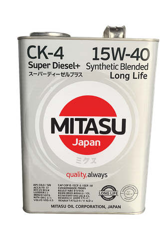 ميتاسو زيت محرك ديزل MITASU CK-4 15W-40 (جالون 4 لتر)