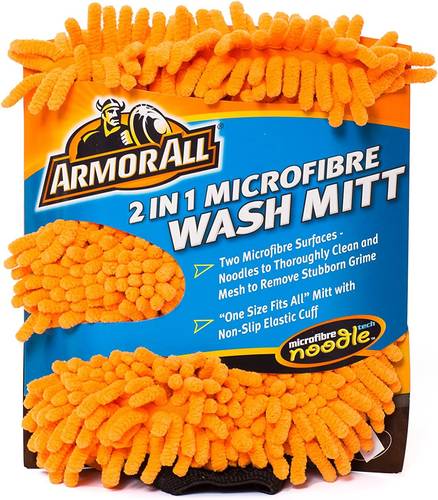 2 in 1 double sided microfiber washing glove