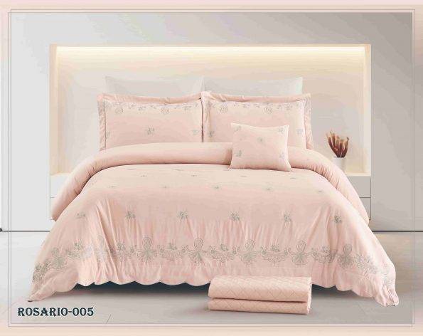 روزاريو | غطاء السرير  (زهري) - 7 قطع