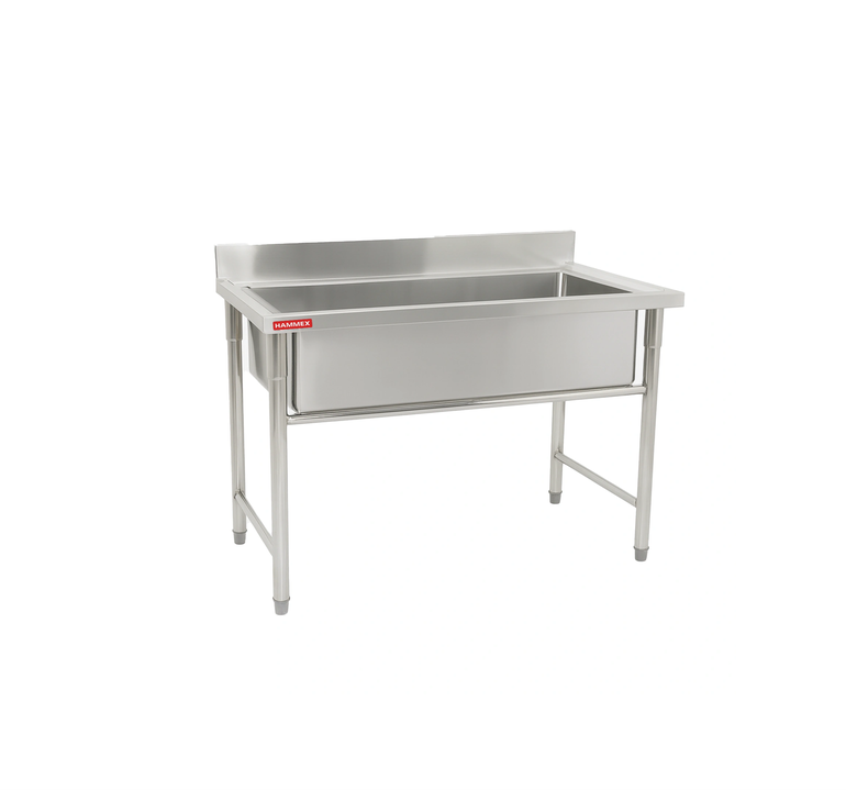 حوض غسيل - استانلس ستيل - 100 سم - حوض واحد - Hammex - احترافي