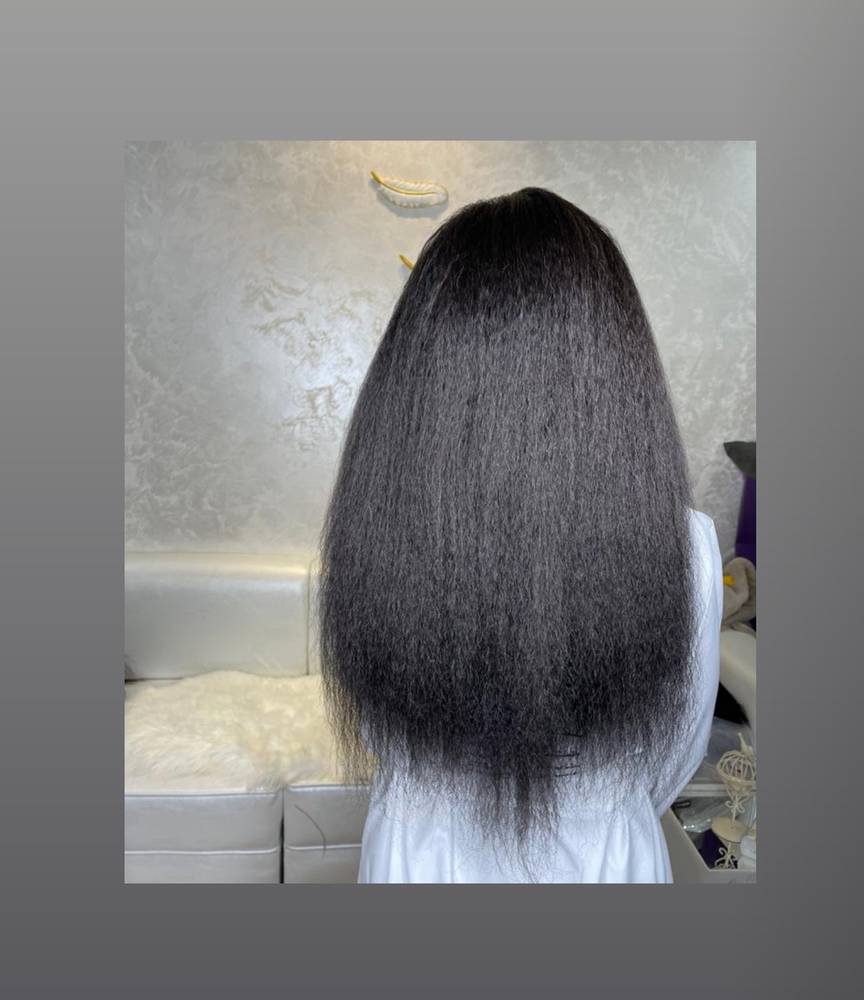 شعر كيرلي مرتب افريقي جذور اماميه 13x4 كثافه 180