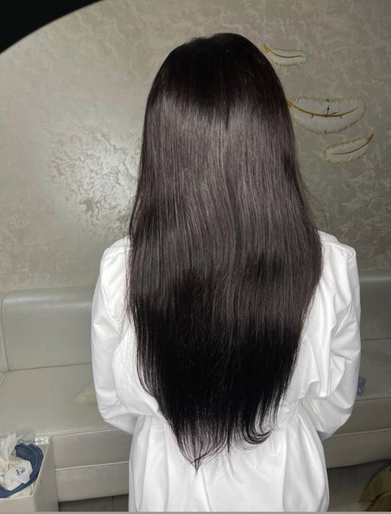 باروكة شعر طبيعي برازيلي  جذور كامله 22 انش  كثافه 180