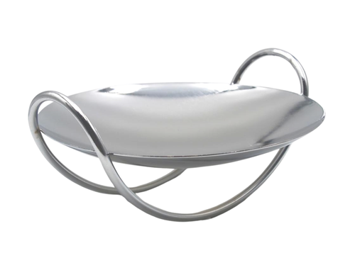 Modern Stainless Steel Serving Bowl with Curved Handles