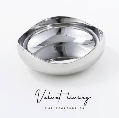 Stainless Steel Serving Plate (Two Sizes)