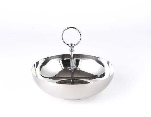 Elegant metal serving bowl