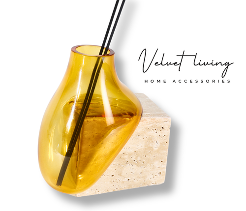 Luxury Diffuser with Travertine Stone Base