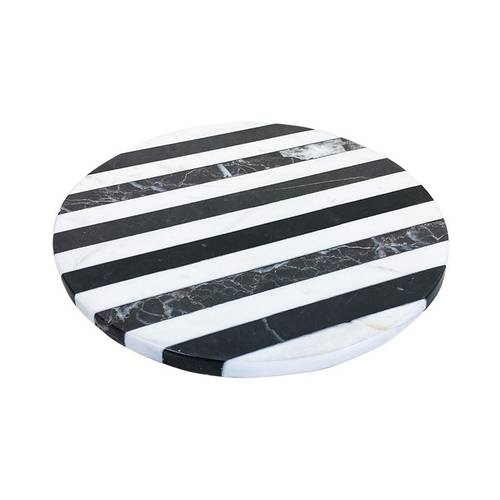 White and Black Marble Plate
