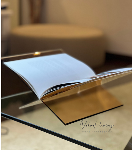 Clear and Brown Acrylic Book Holder