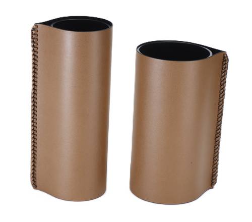 Brown Leather Flower Vase (Two Sizes)
