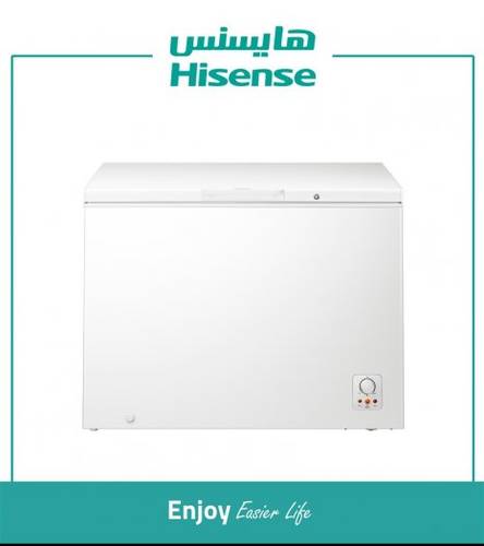 فريزر هايسنس مسطح 10.60 قدم3، 297 لتر - أبيض