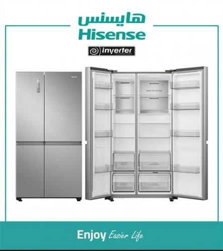 ثلاجة هايسنس بابين، (22.5) قدم3، (637) لتر، انفرتر