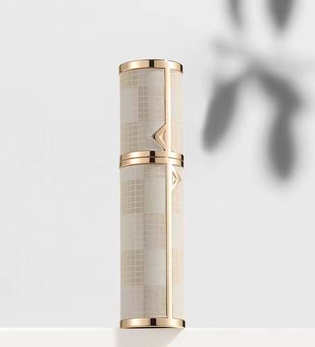 عطر أنيقة إعادة تعبته لون بيج منقش ( اطار ذهي ( 5 مل