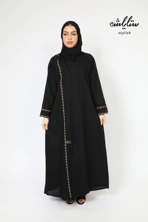 عباية كلاسيك لف بتطريز ملون