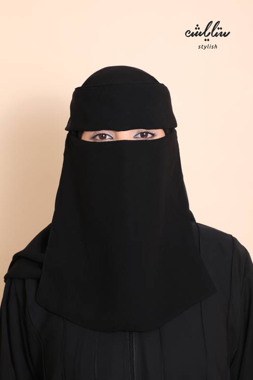 نقاب ستايلش ملكي مغاط واحد بربطة ناعمه