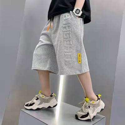 ملابس الأطفال لصبي السراويل الصيف الأخضر الأزرق السراويل في سن المراهقة مرونة الخصر Sweatpants طالب السراويل 5 6 8 9 10 12 14 سنة