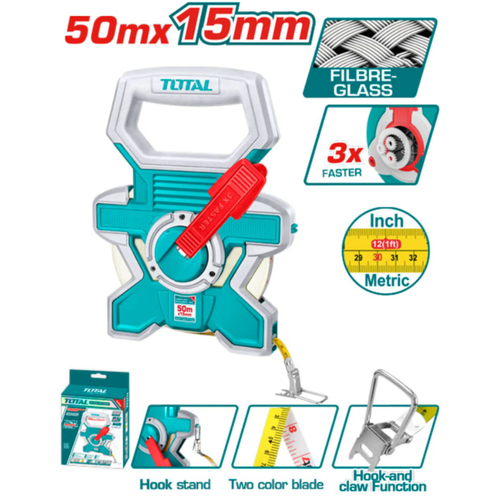متر فيبر بيد 50mx12.5mm توتال