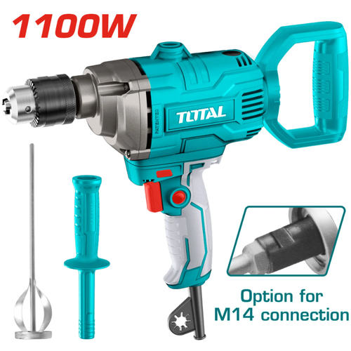 دريل وخلاط بويا 1100W 16mm راس كروم توتال 