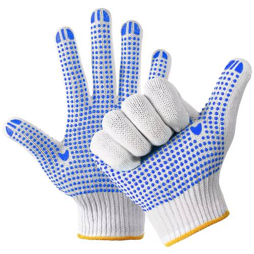 Dotted cotton glove