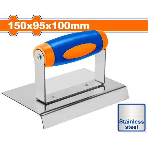 Stainless steel concrete edger