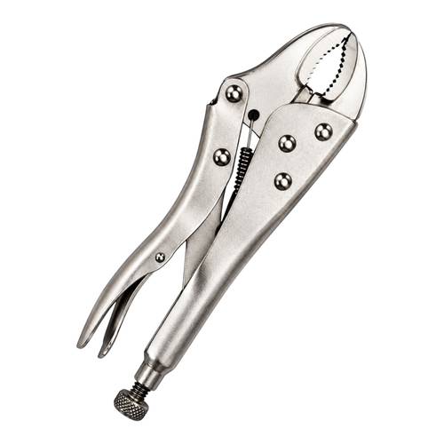 Curved jaw locking plier