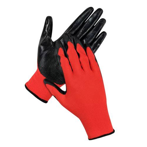 Red and black glove