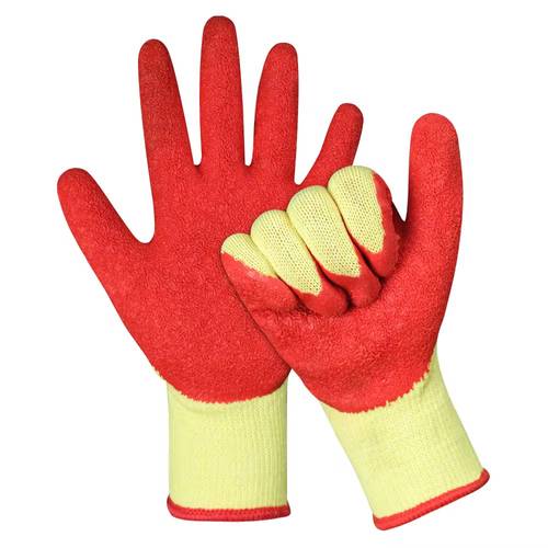 Yellow and orange cotton glove