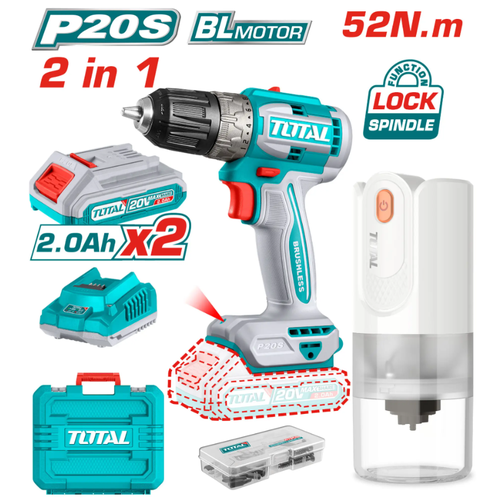 مجموعة دريل بطارية مع مطحنة قهوه 20V توتال