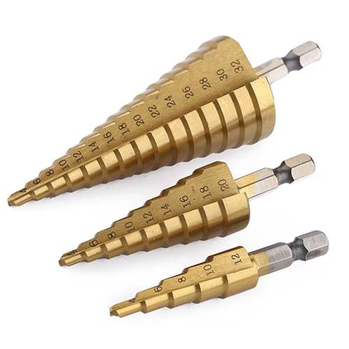 3 Pcs step drill bit set
