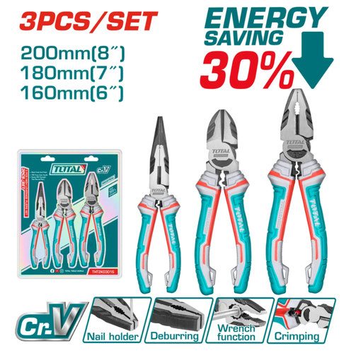 طقم زرادية يد ربر نوع اول 3PCS/SET توتال 