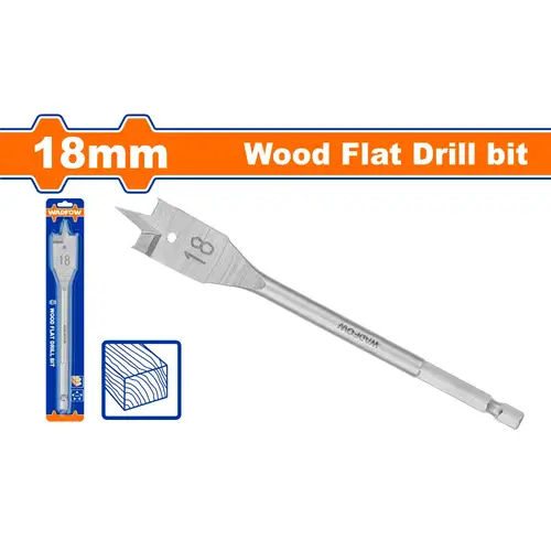 Flat wood drill bit