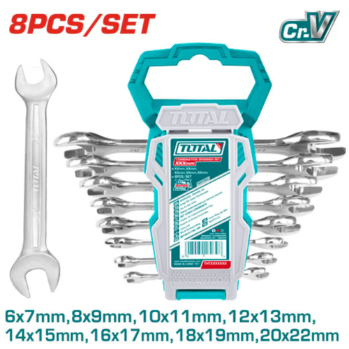 طقم مفتاح مفتوح طرفين 8PCS/SET توتال 