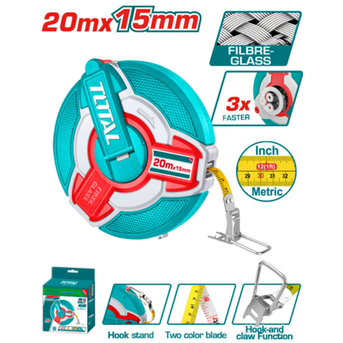 متر فيبر دائري 20mx12.5mm توتال