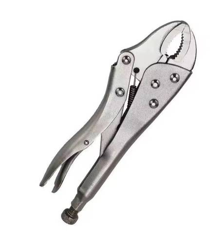 Curved jaw locking plier