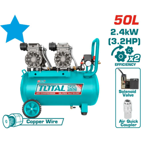 ضاغط هواء 50L 3.2HP محركين توتال