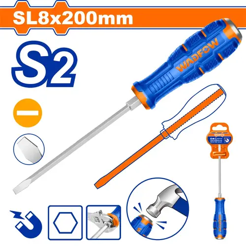 مفك يد ربل طرق شق SL8x200mm 8