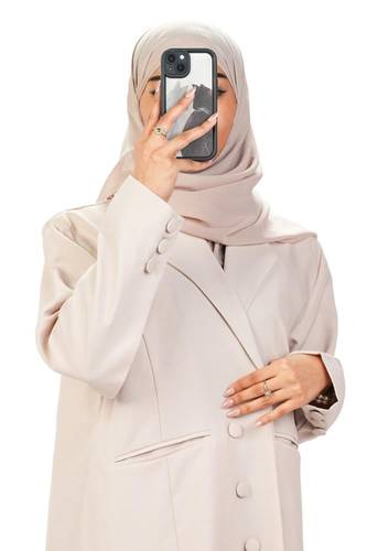 عباية بليزر مبطن مع جيوب