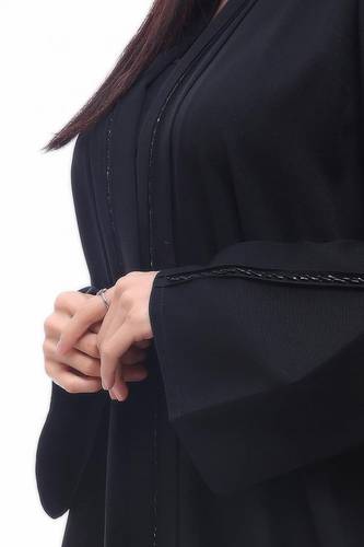 عباية تحديد شك ناعم اسود