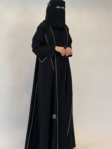 عبايه كريب ربع كلوش تحديد قيطان