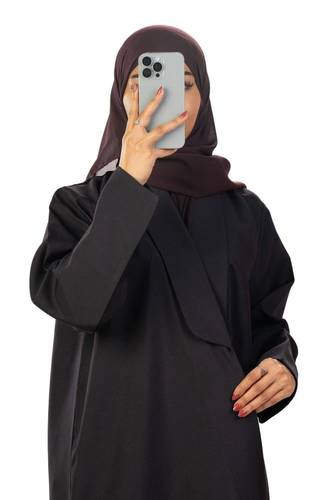 عباية مودل لف نص كلوش قماش كتان
