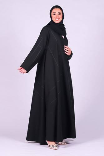 عبايه كلوش قيطان اسود