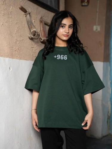 تيشيرت اليوم الوطني السعودي بشعار 966+