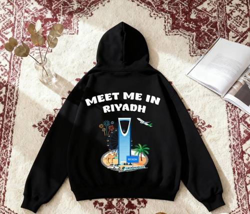 هودي مطبوع بشعار Meet