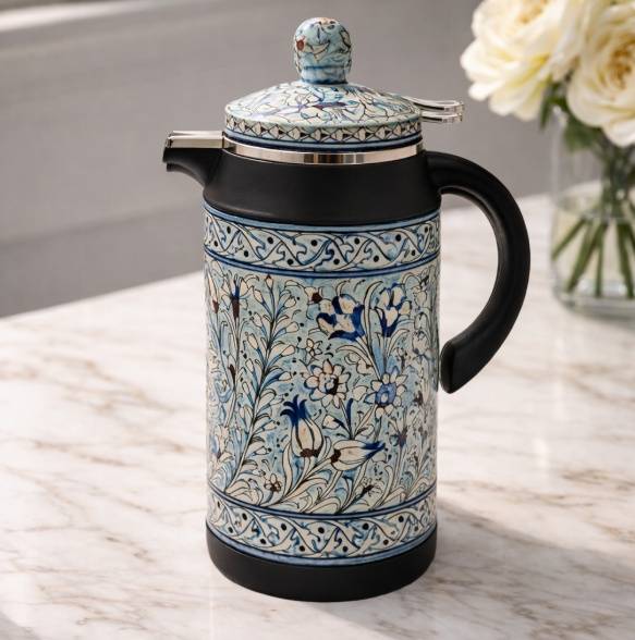 Painted Thermos Blue L .