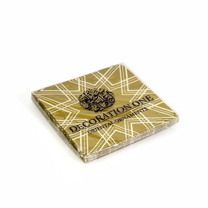 20pc Geometric Gold Paper Napkin (25x25x2 PLY)