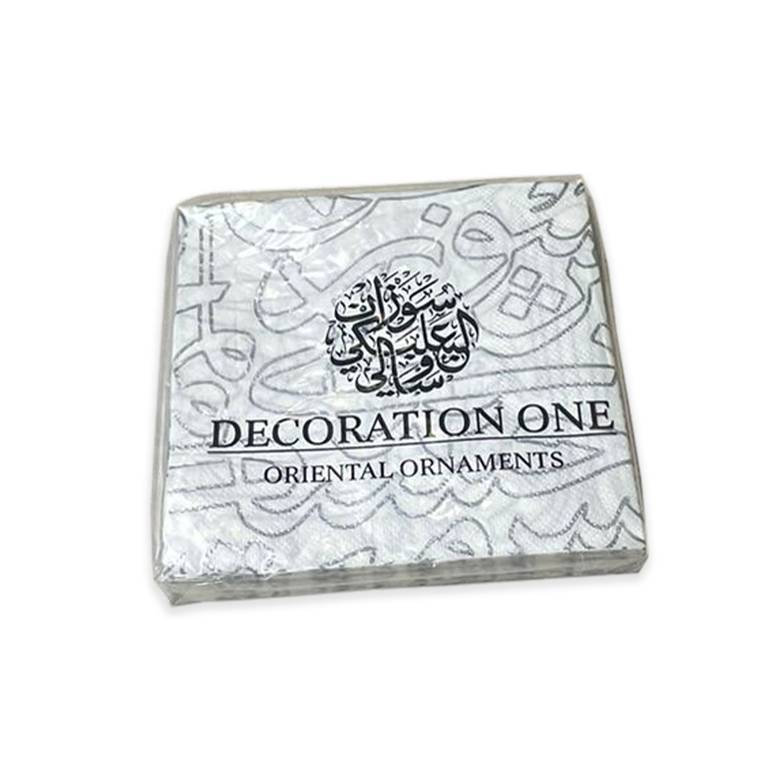 20pc Doodling Silver Paper Napkin (25x25x2 PLY)