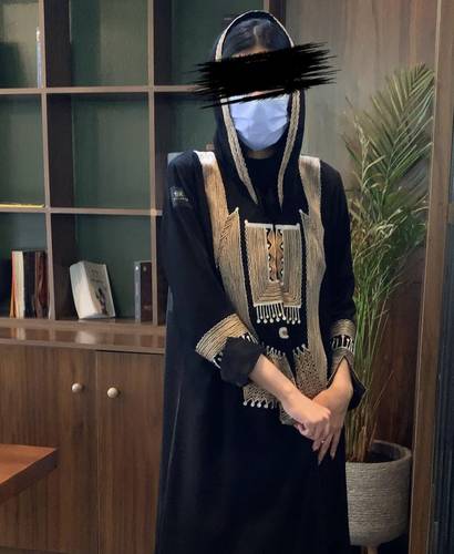 عباية كريب اسود