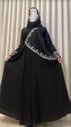 عباية كتان + كريب تكسير 