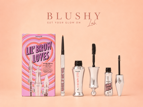 Benefit Lil Brow Loves Brow Set - 4 Warm Deep Brown - بنفت مجموعة الحواجب ليل براو لوفرز - 4 وورم ديب براون